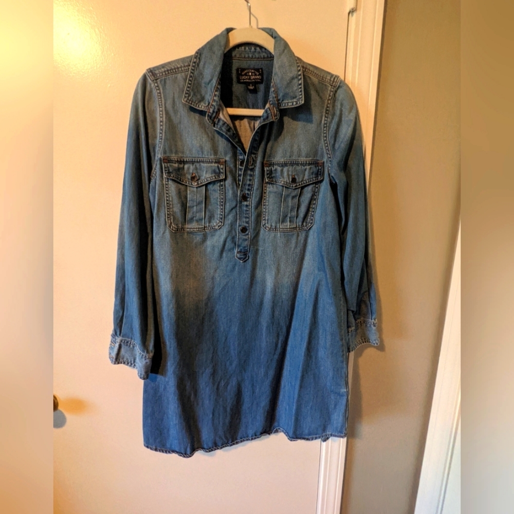 Lucky Brand Denim Dress - Size Small - Great with boots!